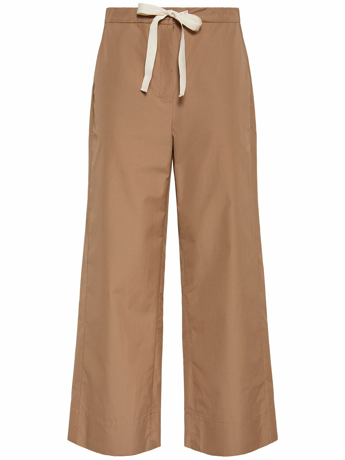 【送料&関税込】'S Max Mara Argento Poplin Cotton Trousers S MAX MARA Argento Cotton Poplin Wide Leg Pants S Max Mara