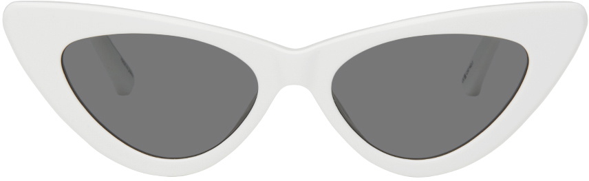 サングラス THE ATTICO Woman Sunglasses White 1 ATTICO38C7SUN 7 The Attico White Linda Farrow Edition Dora Sunglasses The Attico