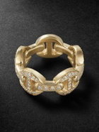 HOORSENBUHS - Dame Classic Tri-Link 18-Karat Gold Diamond Ring - Gold