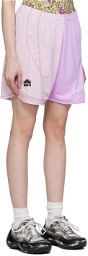 Martine Rose Purple & Pink Half And Half Shorts