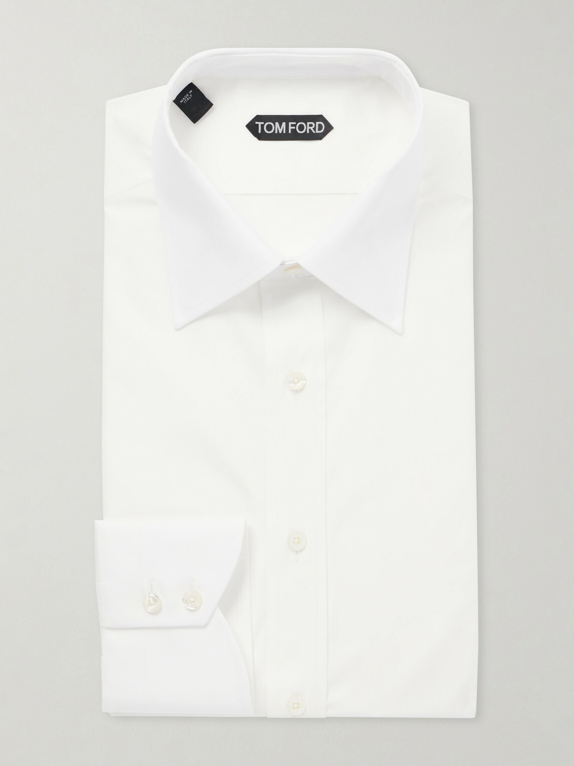 TOM FORD - Cotton-Poplin Shirt - White