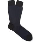 TOM FORD - Herringbone Cotton Socks - Blue