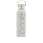 Collina Strada Women's Rhinestone Water Bottle in Rainbow Smiley Face