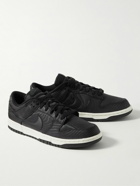 Nike - Dunk Low Retro PRM Leather-Trimmed Drill Sneakers - Black