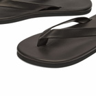 Auralee Women's Soft Leather Flip-Flops in Black