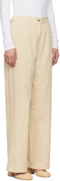 LE17SEPTEMBRE Beige Cotton Twill Work Trousers
