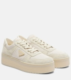Prada Downtown Bold Re-Nylon and suede sneakers