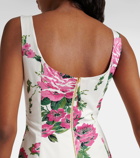 Carolina Herrera Floral flared cotton-blend midi dress