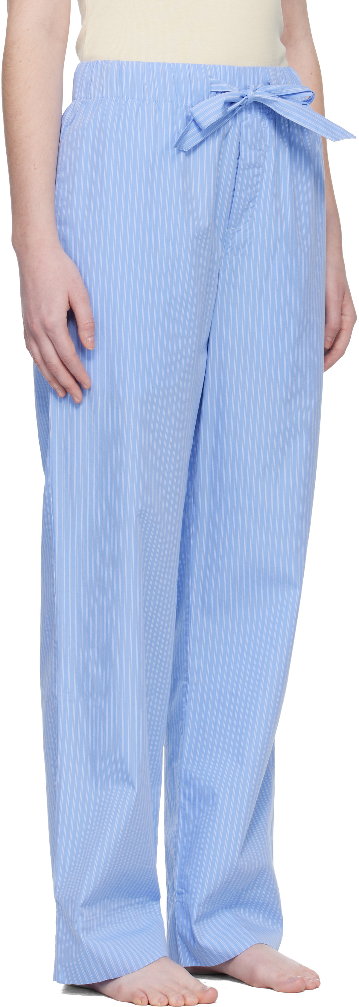Tekla Blue Poplin Pyjama Pants