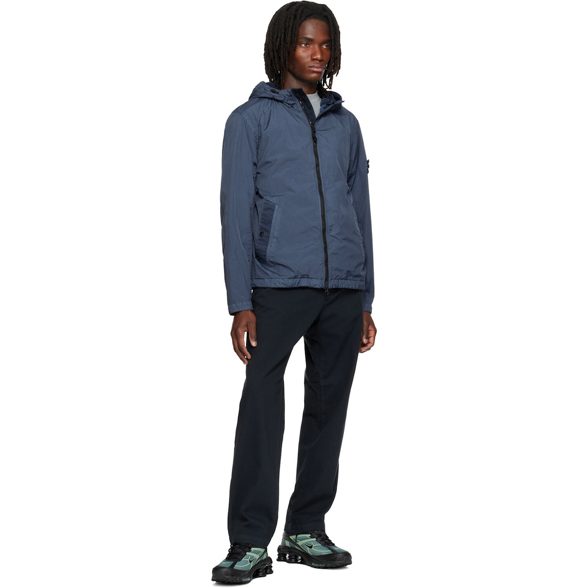 Stone Island Blue 4100001 Crinkle Reps NY Jacket