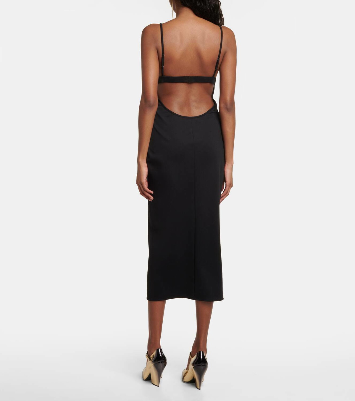 ワンピース PRADA ACETATE MIDI DRESS Prada Acetate Midi Dress Women In Black | ModeSens