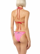 MC2 Saint Barth Woman Terry Embossed Triangle Bikini Maleah With Patches | Beepy Bella Special Edition