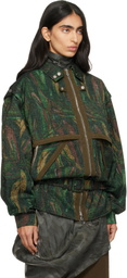 Kiko Kostadinov Green Heron Belted Jacket