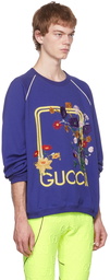 Gucci Purple Embroidered Sweatshirt