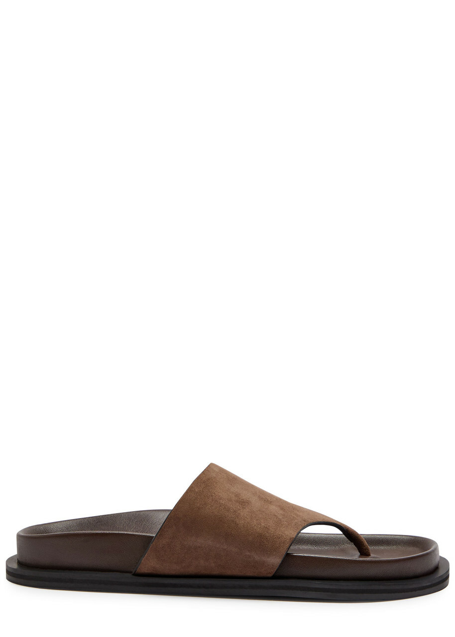 A.emery Imara Suede Flip Flops Brown