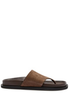 A.emery Imara Suede Flip Flops Brown