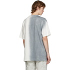 C2H4 White and Grey Sprayed T-Shirt