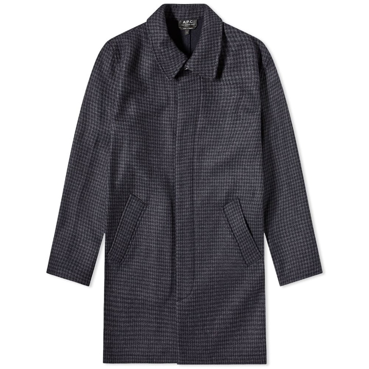 Photo: A.P.C. Flynn Houndstooth Wool Mac