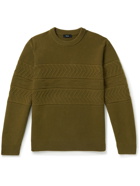 Theory - Jimmy Waffle-Knit Wool and Cashmere-Blend Sweater - Green