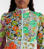 Alémais Orange Blossom floral rashguard swimsuit