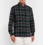 Beams Plus - Button-Down Collar Cotton-Flannel Shirt - Green