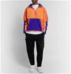 Nike - Colour-Block Shell-Trimmed Fleece Half-Zip Hoodie - Orange