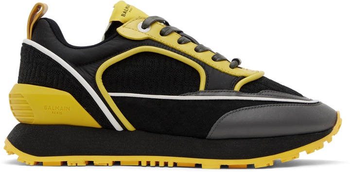 Photo: Balmain Black & Yellow Racer Sneakers