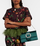 Manolo Blahnik Maycap embellished satin clutch