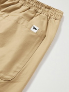 Maison Kitsuné - Wide-Leg Cropped Cotton-Blend Cargo Trousers - Neutrals