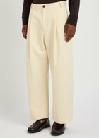 Studio Nicholson Pleated Wide-leg Trousers Cream