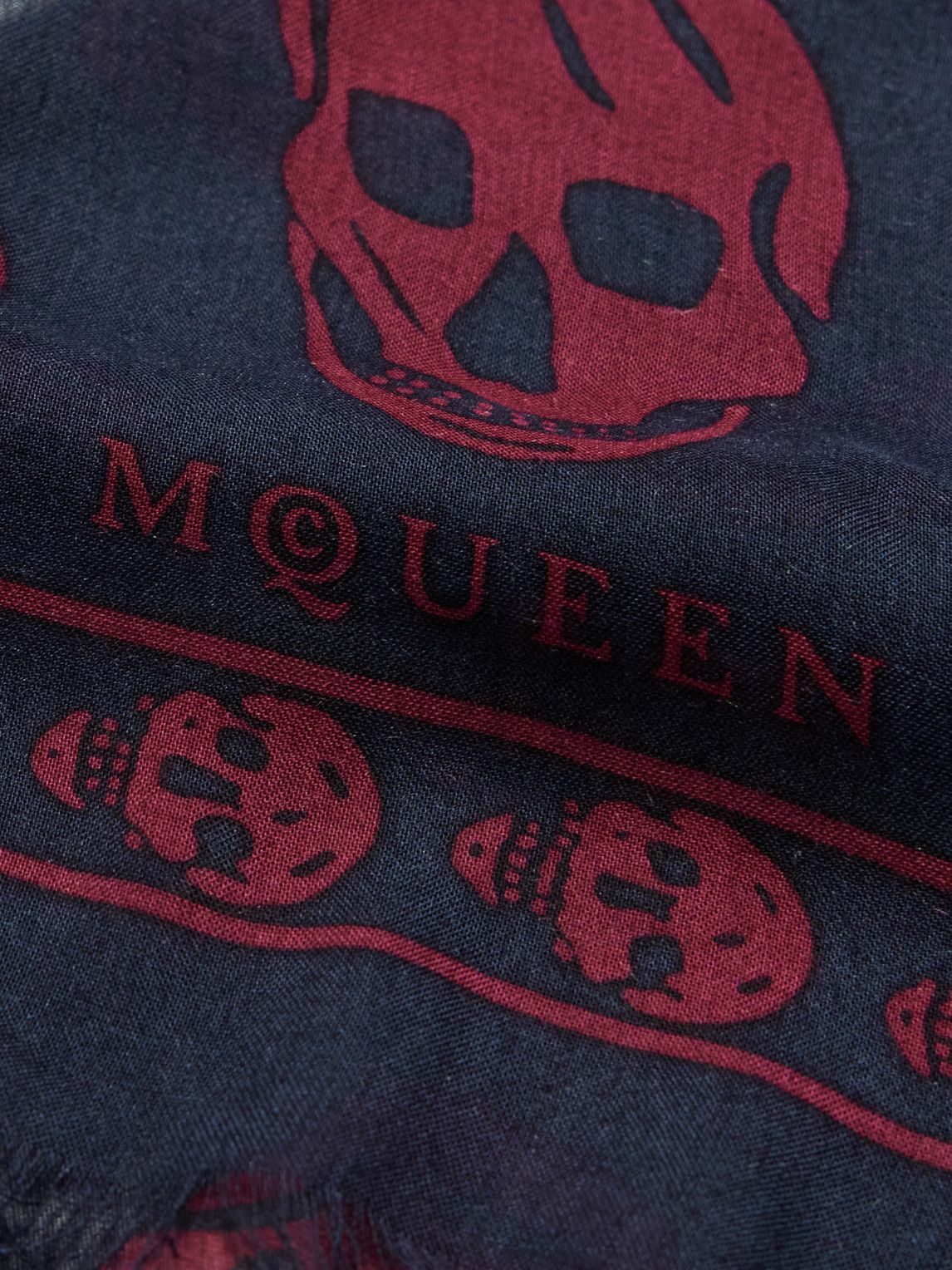 Alexander McQueen - Fringed Printed Modal and Silk-Blend Scarf