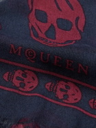 Alexander McQueen - Fringed Printed Modal and Silk-Blend Scarf