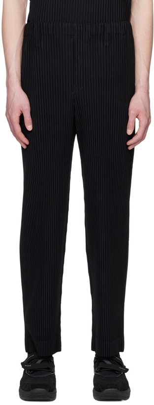 Photo: HOMME PLISSÉ ISSEY MIYAKE Black Tailored Pleats 2 Trousers