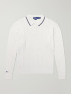 Polo Ralph Lauren - Cable-Knit Cotton and Linen-Blend Sweater - Neutrals