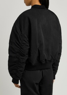 Represent Subway Logo-embroidered Nylon Bomber Jacket Black