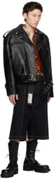 LU'U DAN Black L-D Perfecto Leather Jacket