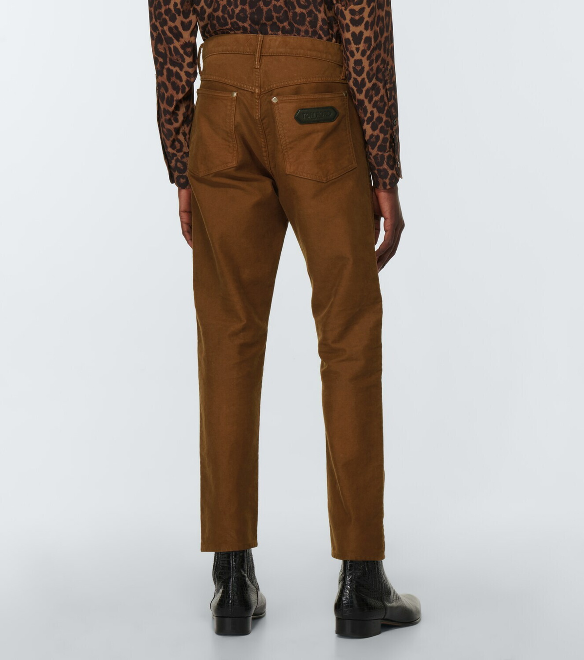 Pantalon Large En Cuir Tom Ford - Taille 40 IT (M), Noir, Jambes Larges, Neuf Sans étiquettes