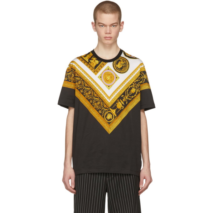 Photo: Versace Black Brocade T-Shirt