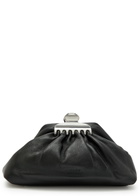 Marc Jacobs The Claw Clip Small Leather Clutch - Black - One Size