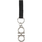 Salvatore Ferragamo Black Logo Keychain