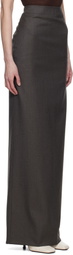 AARON ESH Gray Pencil Maxi Skirt