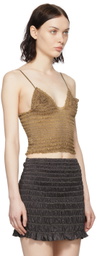 Gauntlett Cheng Brown Polyester Camisole