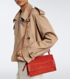 JW Anderson Loafer Small suede top-handle bag