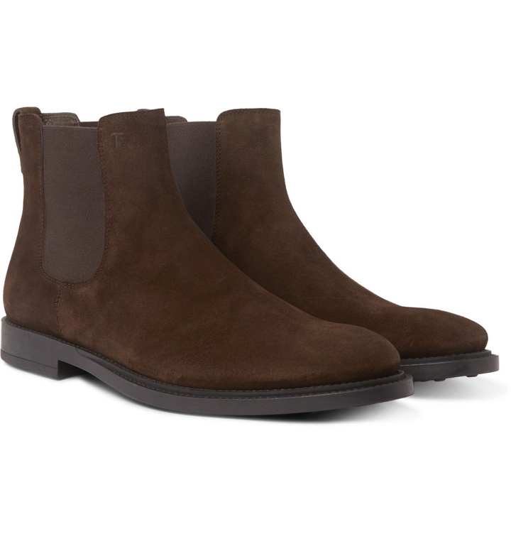 Photo: Tod's - Suede Chelsea Boots - Brown