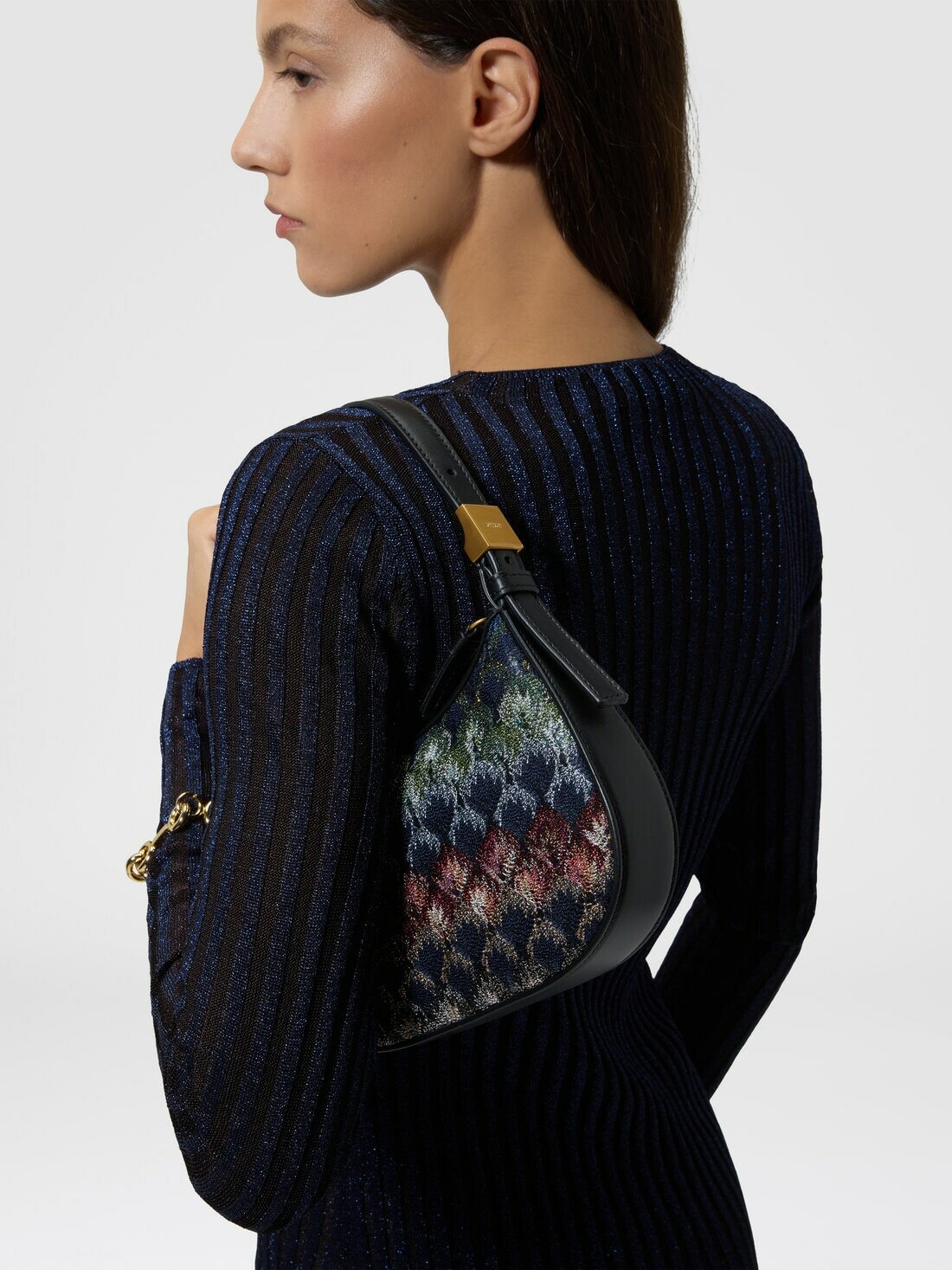 Missoni - Shoulder bag with space-dye motif, Women, Multicoloured