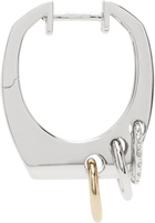 Rainbow K White Gold & Gold Nano Grace Hoop Single Earring