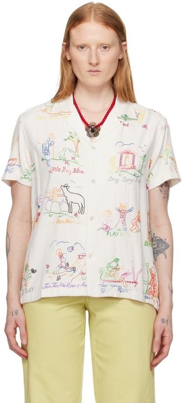 Photo: Bode Off-White Nursery Rhyme Shirt