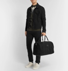 Anderson's - Boston Leather-Trimmed Suede Holdall - Black