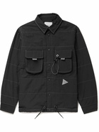 And Wander - Alpha Panelled Shell Shirt Jacket - Black