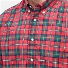 Gitman Vintage Men's Button Down Archive Poplin Check Shirt in Red